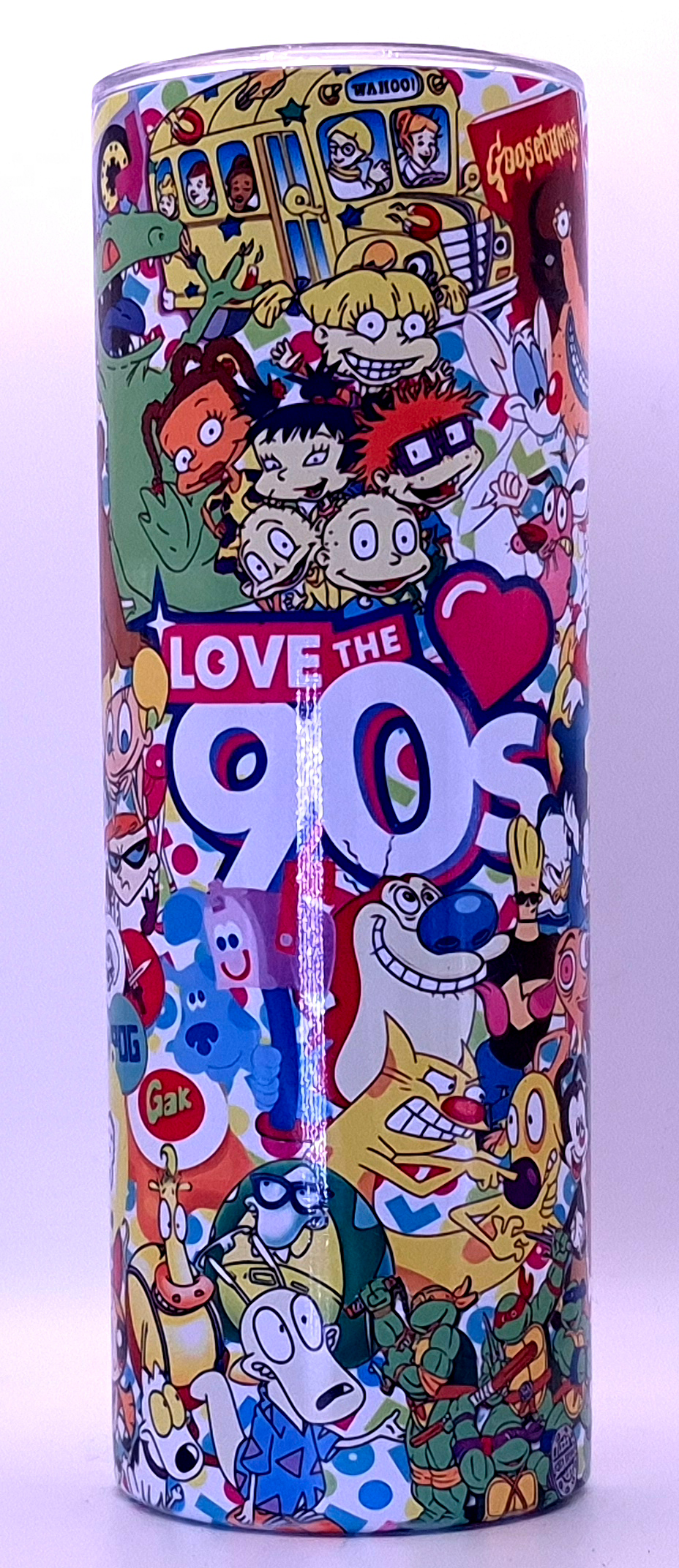 “Love the 90s” Collage 20oz Skinny Tumbler